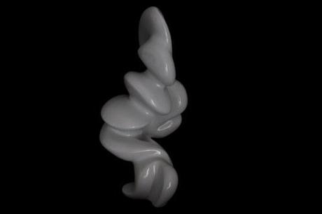 Gravity  marmo bianco carrara cm 43x23x21 di Emanuele Rubini dedicata a George Clooney e Sandra Bullock     23