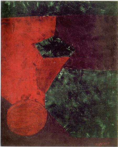 Serge Poliakoff, Composition abstraite, 1954, olio su tela, cm 100x81