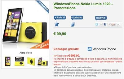 Prenotate il vostro Nokia Lumia 1020 presso N-Store con Redcoon