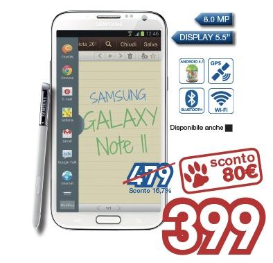 Galaxy Note 2 a 399€ e Optimus 4X HD 269€ presso Euronics