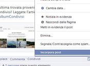 Come utilizzare embedded post Facebook