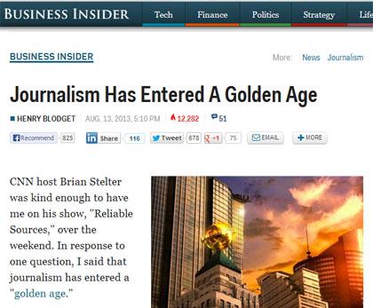 età dell’oro per il giornalismo