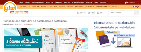 Your Inspiration Web cerca autori per il suo blog