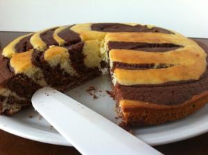 torta zebrata ricotta e cioccolato