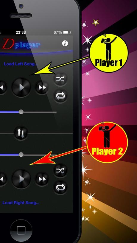 Double Player for Music with Headphones (Ascolta 2 canzoni contemporaneamente con le cuffie) iPhone