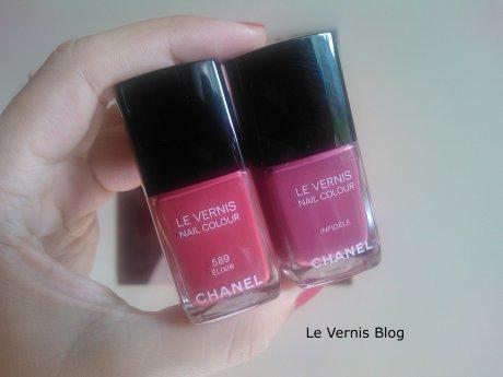 Chanel Elixir 589 vs Infidele nail polish