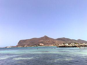 English: Lido Burrone beach in Favignana Itali...