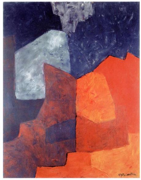 Lorenzelli Arte, Serge Poliakoff - 26. Composizione abstraite orange at gris, 1966, olio su tela, cm 116x89