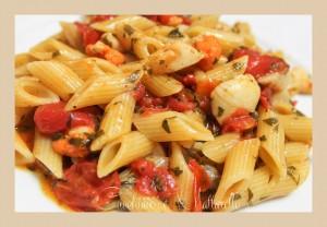 mezze penne risottate con capesante e pomodorini 7