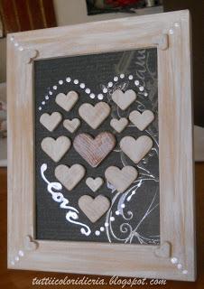 Cornice con cuore in stile shabby chic