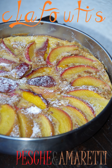 clafoutis pesche e amaretti