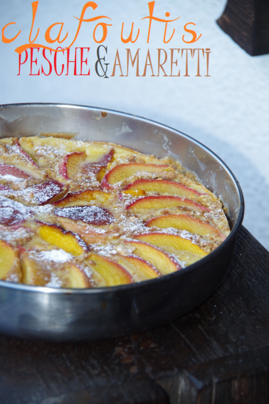 clafoutis pesche e amaretti