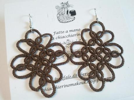 Gwenn - orecchini a chiacchierino - tatting earrings