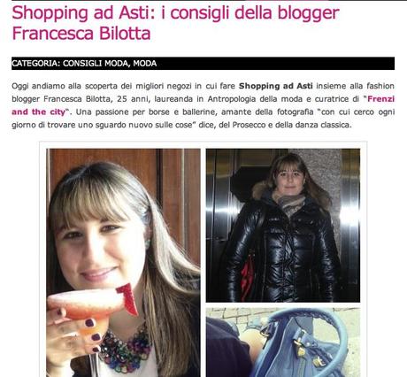 La mia intervista per Donna In: shopping ad Asti