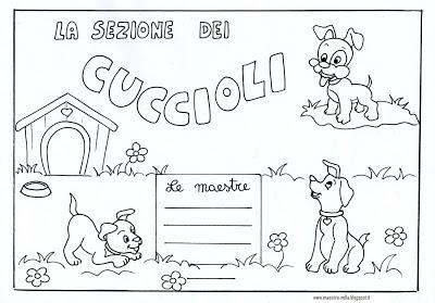 Per la porta della sezione: cuccioli, pesciolini, passerotti, gabbiani, leoncini ed orsetti!