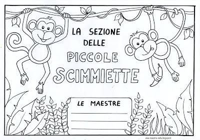 Per la porta della sezione: le scimmiette!