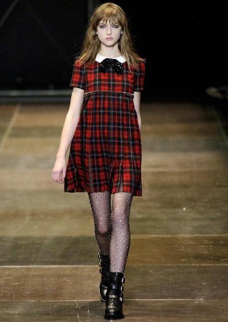 Le #tartan. Défilé de #Saint #Laurent, collection automne-hiver 2013-2014 #YSL