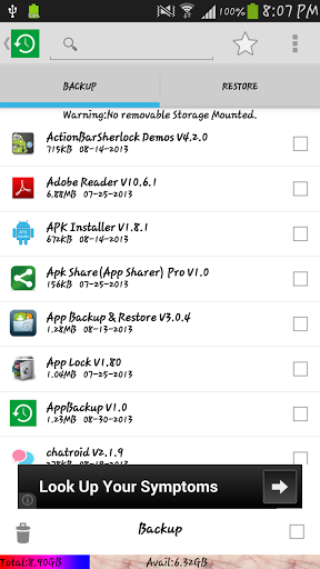  Android utility   App Backup and Restore to sd   per tenere al sicuro le vostre app e i vostri dati