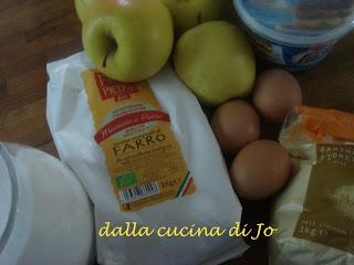 Torta di mele, impasto al farro