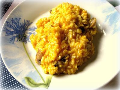 RISOTTO GIALLO CON ZUCCA E FUNGHI