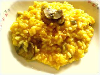 RISOTTO GIALLO CON ZUCCA E FUNGHI