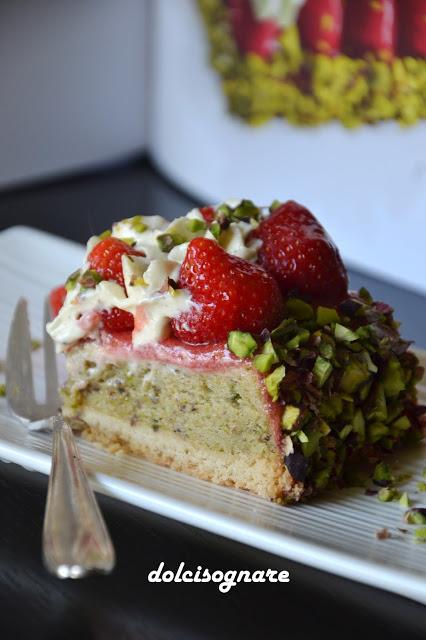 Tarte aux fraises à la crème de pistache