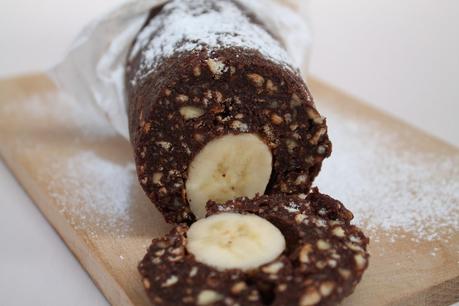 Salame di cioccolato con banane!