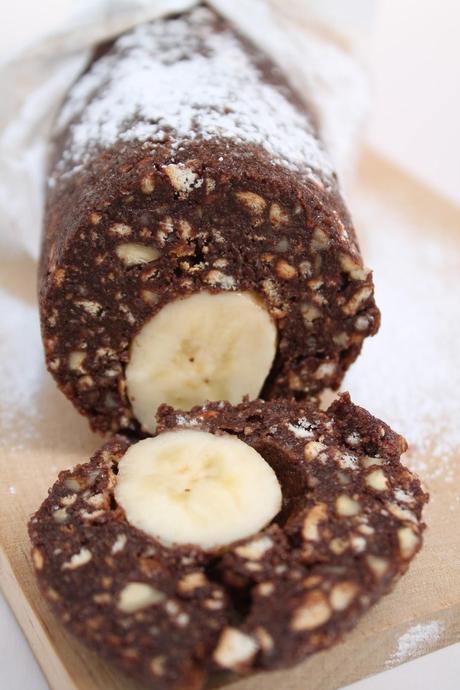 Salame di cioccolato con banane!