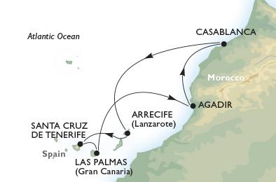 MSC Crociere: nuovi itinerari invernali alla scoperta delle Isole Canarie, Madeira e Marocco