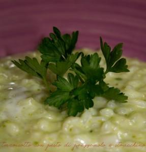 risotto con pesto di rucola e stracchino 3