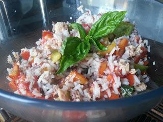 Insalata di riso basmati con Peperoni tonno e pomodorino