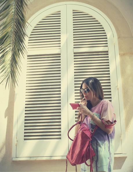 lovehandmade_barbara valentina grimaldi_outfit summer 2013_maxi tee_cukoo_balenciaga_gianvito rossi_stiletto_rayban_iphone case