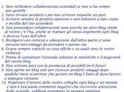 Decalogo mini decalogo "come collaborare" blogger aziende