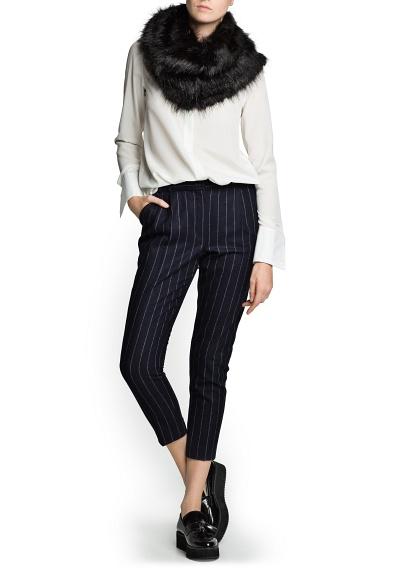 Pantaloni completo lana gessati