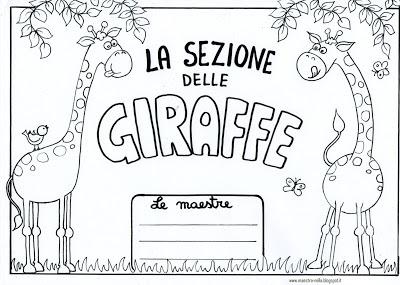 La sezione dei cerbiatti, tigrotti, giraffe, ochette... la sezione azzurra e la sezione gialla.