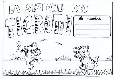 La sezione dei cerbiatti, tigrotti, giraffe, ochette... la sezione azzurra e la sezione gialla.