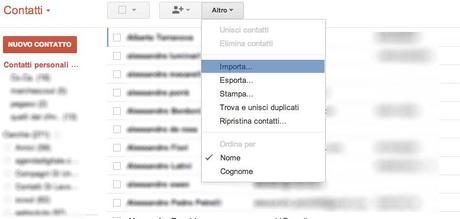 google contatti