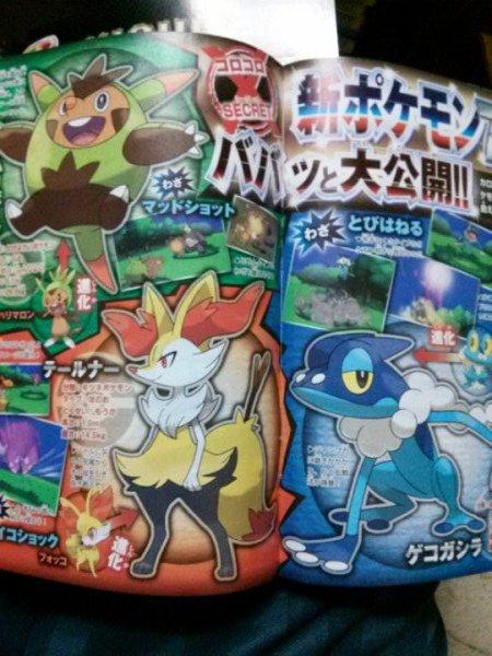 Pokemon X/Y: svelate le evoluzioni degli starter