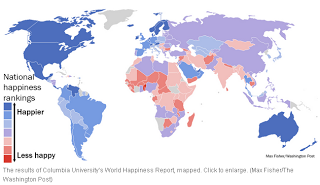 Mappa della felicità nel mondo: rapporto 2013 dell'Onu