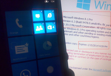 Nuova immagine di Windows Phone 8.1 Blue Reveal Live Tiles Grouping / Folders