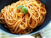 Spaghetti crema Peperoni Basilico