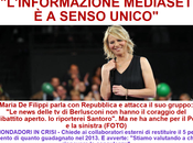 Maria Filippi l'invenzione dell'acqua tiepida: "L'informazione Mediaset senso unico" (...ma va?...) questua Marina Berlusconi