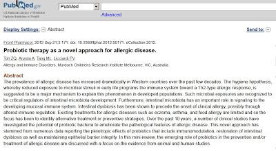 Allergia e disbiosi intestinale, uno studio scientifico e centinaia di ulteriori conferme