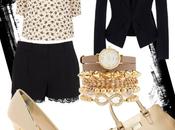 Beige/black outfit