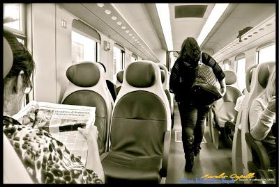 in treno, da Pontedera a Empoli