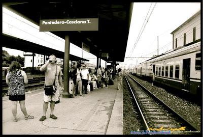 in treno, da Pontedera a Empoli