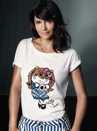 THE NEW HELLO KITTY T-SHIRT SIGNED HELENA CHRISTENSEN