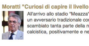 Inter, Moratti frena: 