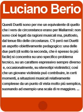 Luciano Berio 34 Duetti per due violini