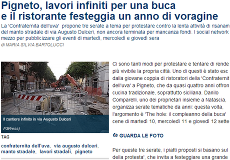 IO MI DOMANDO E DICO: MA SE NON RIUSCIAMO NEMMENO A RIPARARE UNA BUCA NEI TEMPI PRESTABILITI, COME POSSIAMO PENSARE DI ORGANIZZARE LE OLIMPIADI?